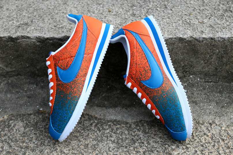 Nike Cortez 2014 Marque Vente Chaude Nike Cortez Bleu 2014 Degrade Orange Bleu